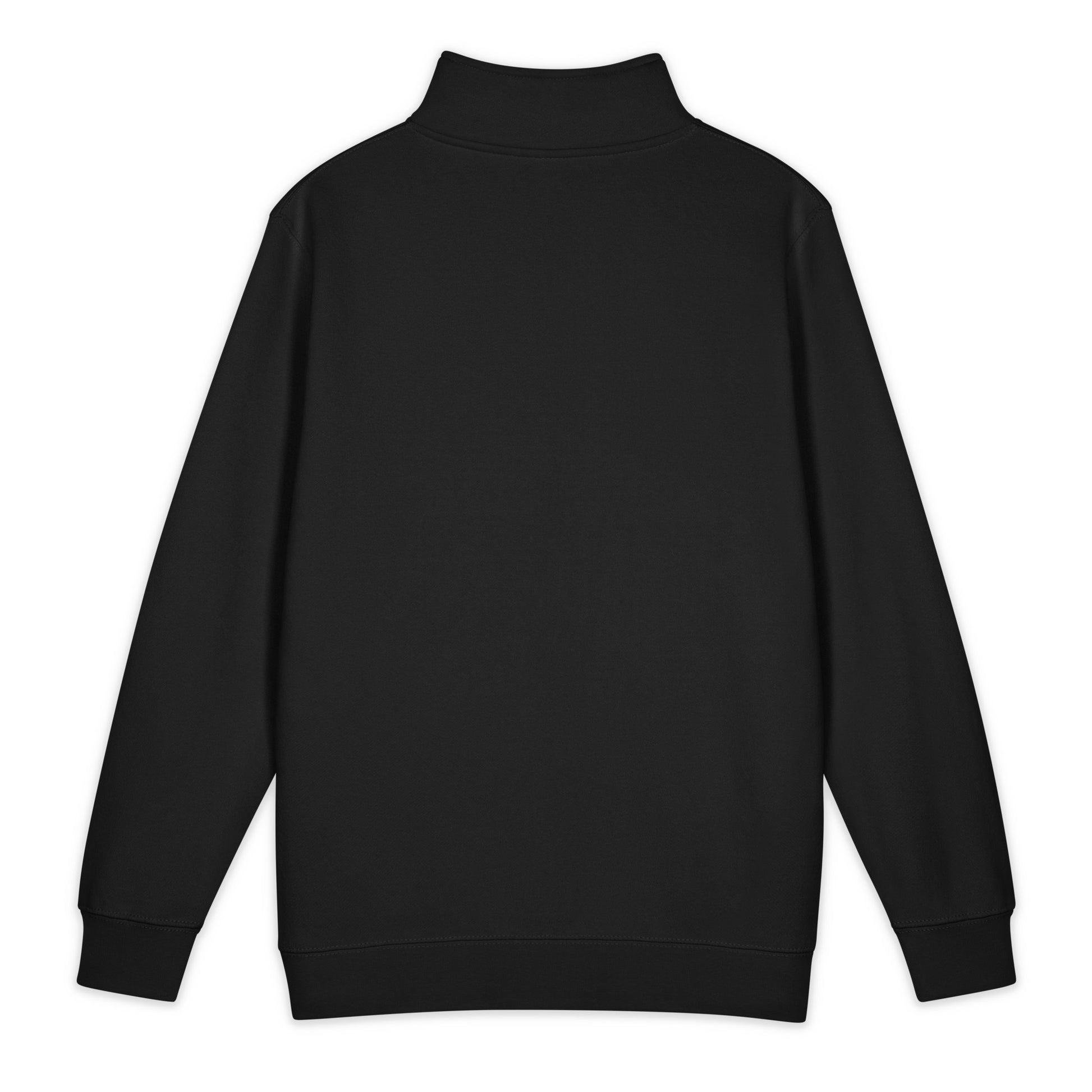 SOL Premium Quarter-Zip Sweatshirt in Black — back detail