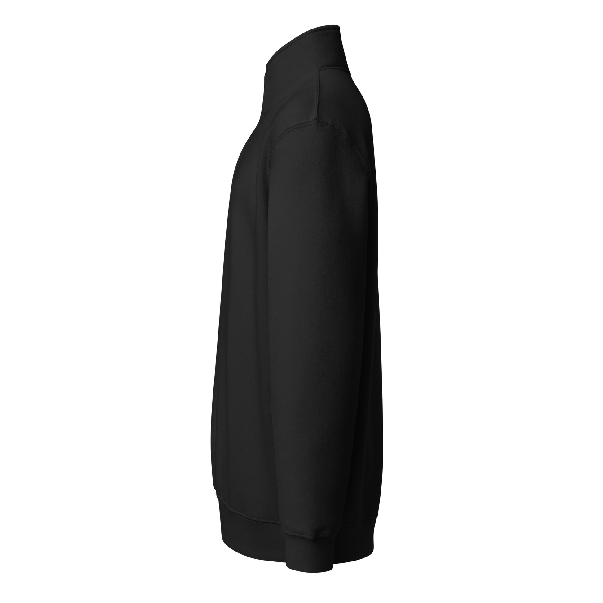 SOL Premium Quarter-Zip Sweatshirt in Black — left side view