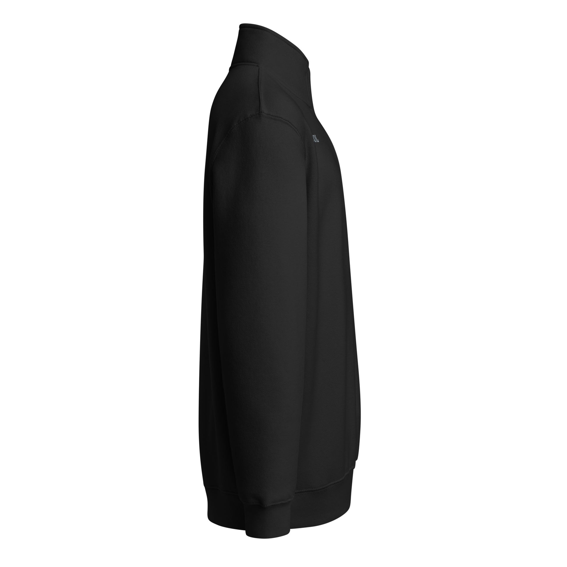 SOL Premium Quarter-Zip Sweatshirt in Black — right side view