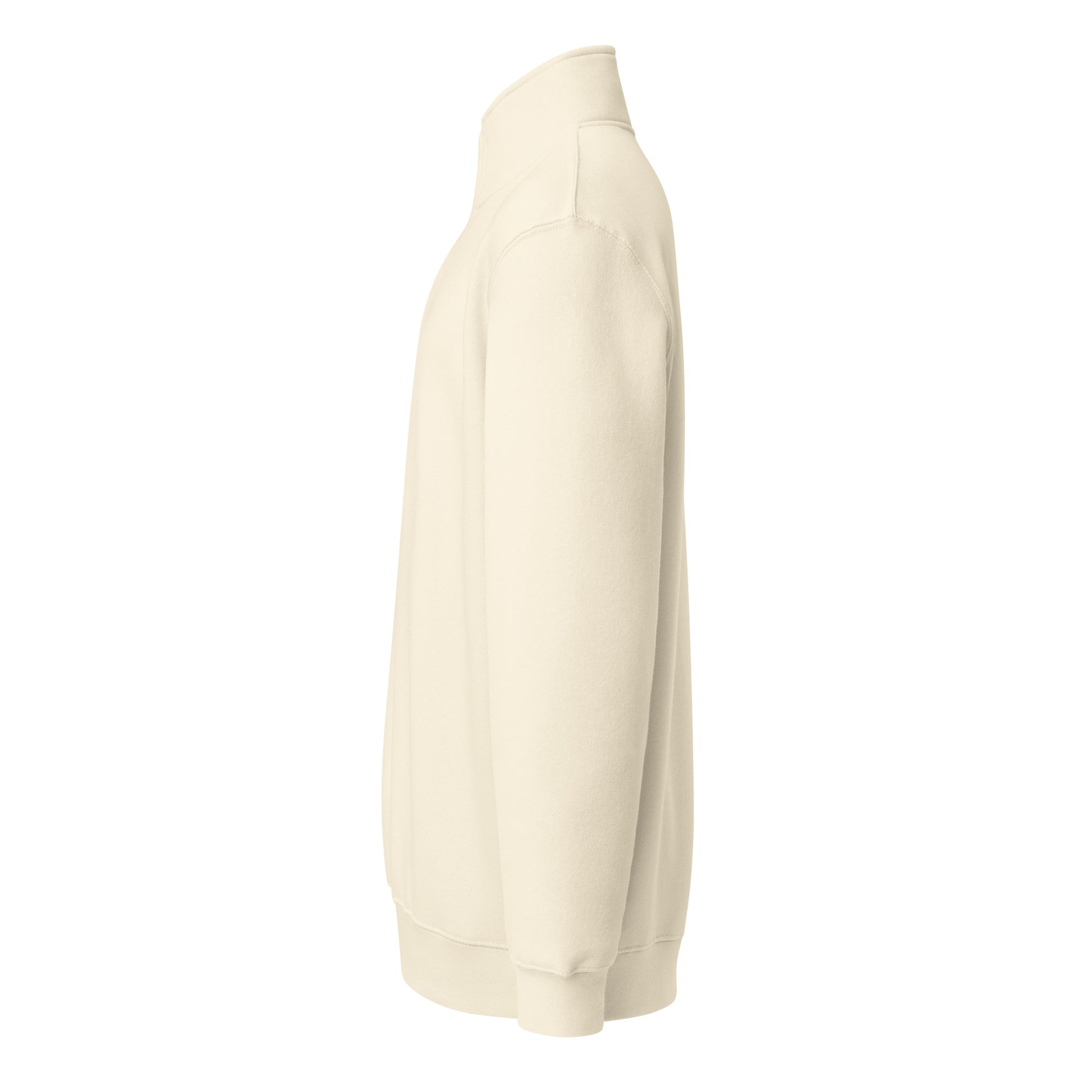SOL Premium Quarter-Zip Sweatshirt in Sandshell — left side view