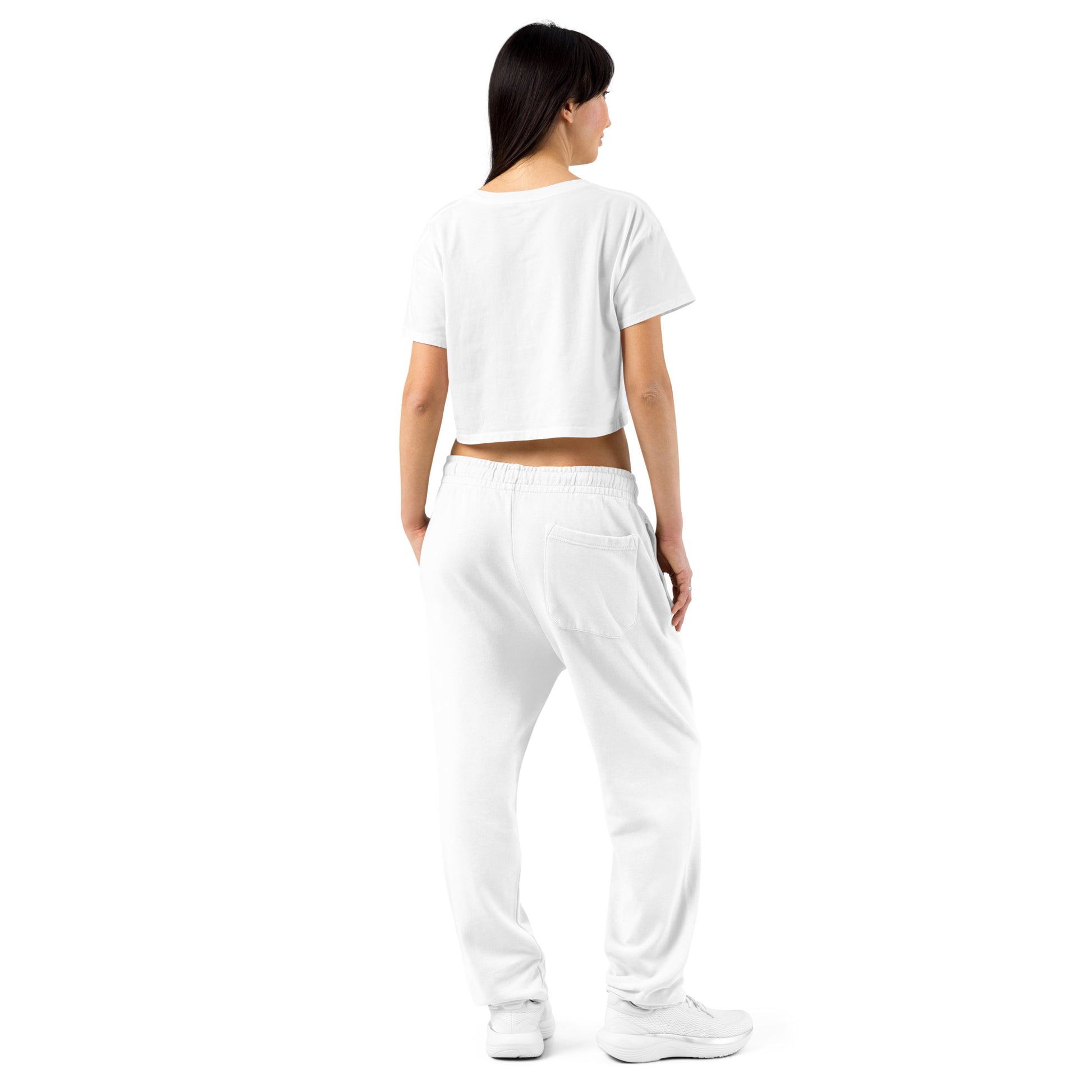 SOL Urban Sweatpants in White — back detail