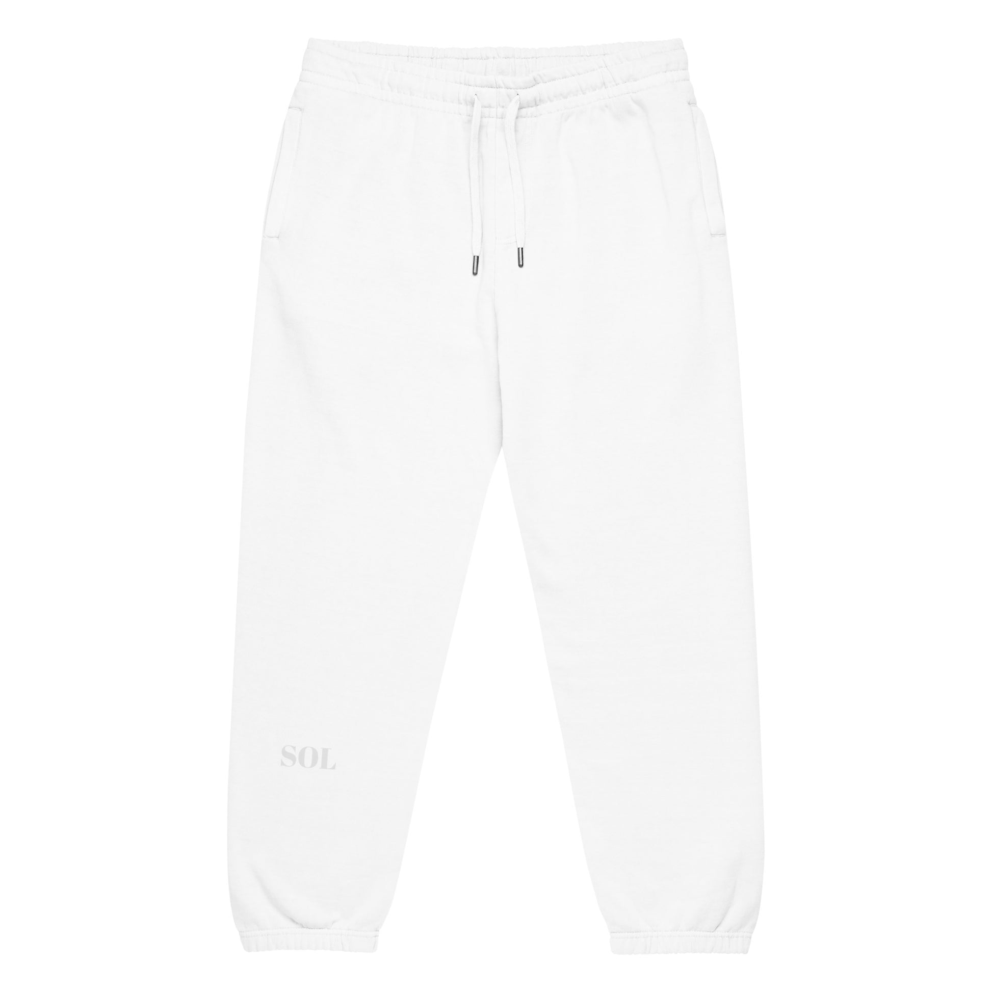 SOL Urban Sweatpants in White — front view