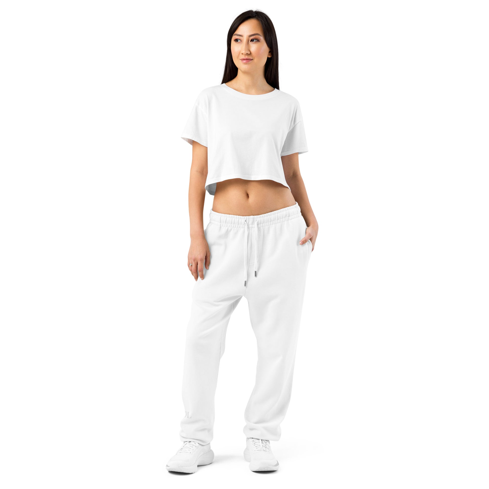 SOL Urban Sweatpants in White — front detail