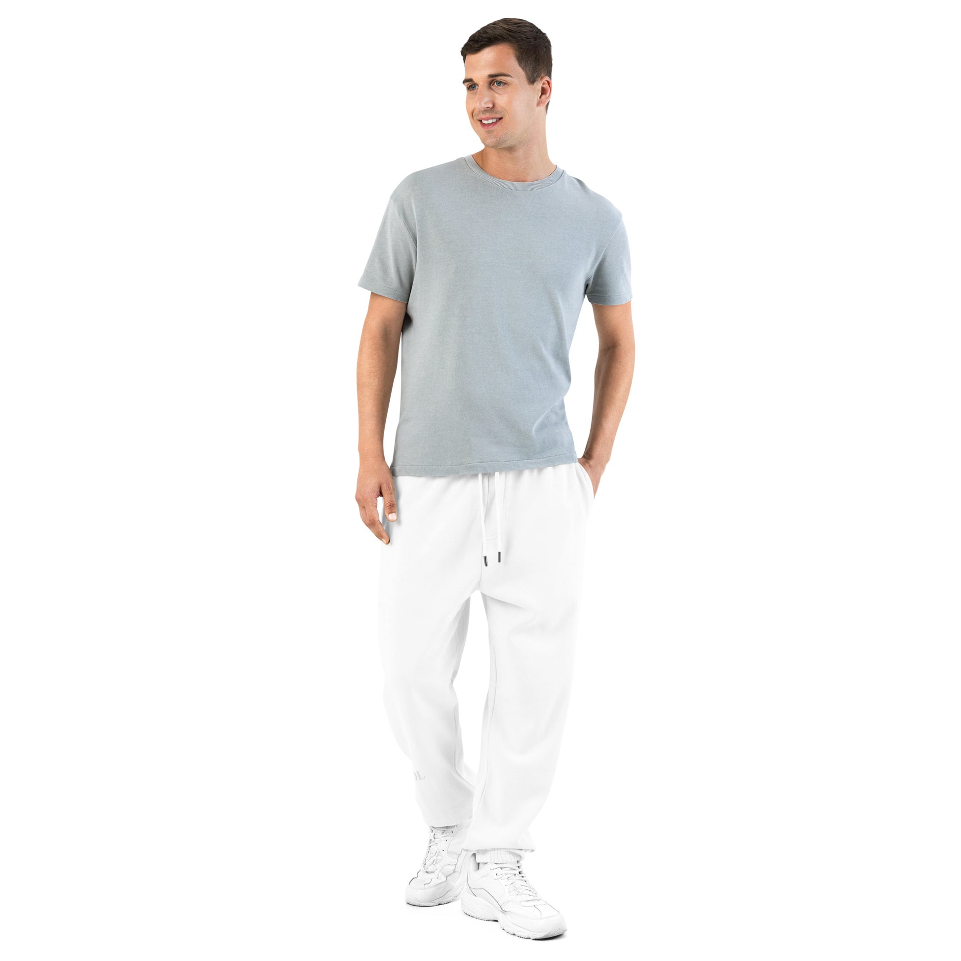 SOL Urban Sweatpants in White — front view